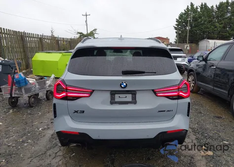 2023 BMW X3 xDrive30I из США, поврежденный, VIN 5UX53DP06P9R73334